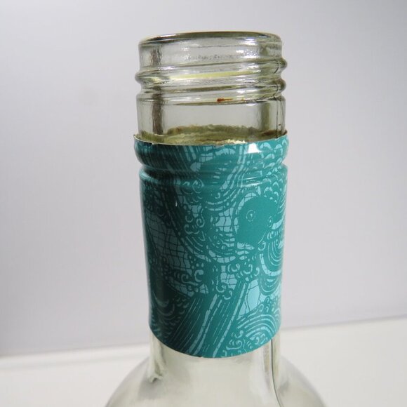 Glass Bottle Pacific Rim Volcano & Lady on Seashell with pink flowers - Picture 7 of 16